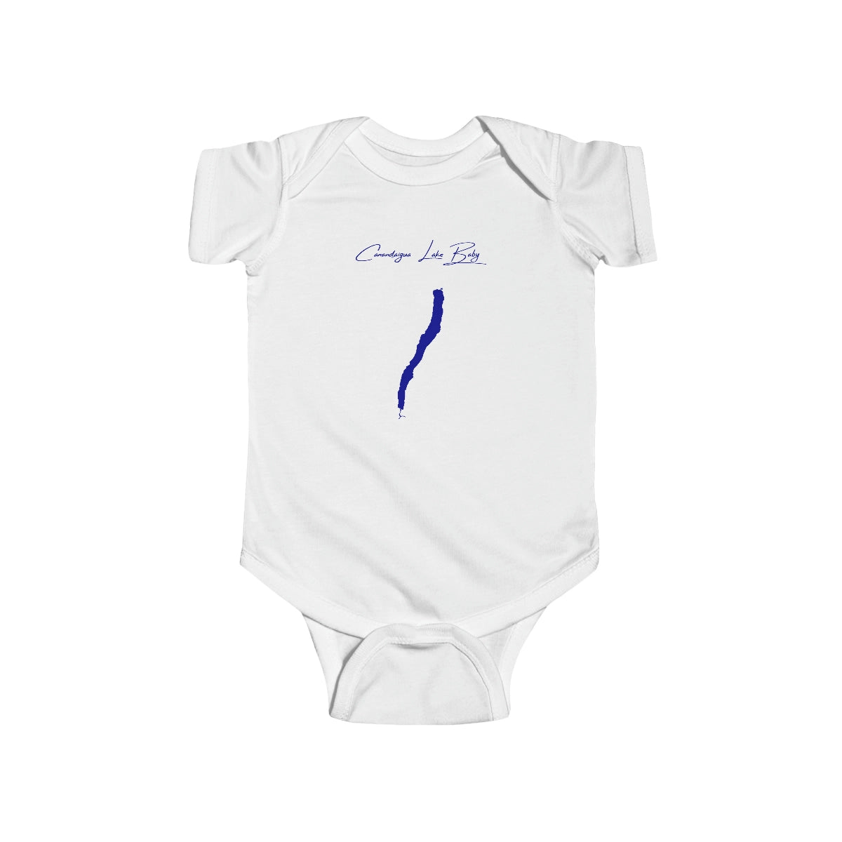 New  York  Canandaigua  Lake  Onesie  front  position  view  from  front  white.webp