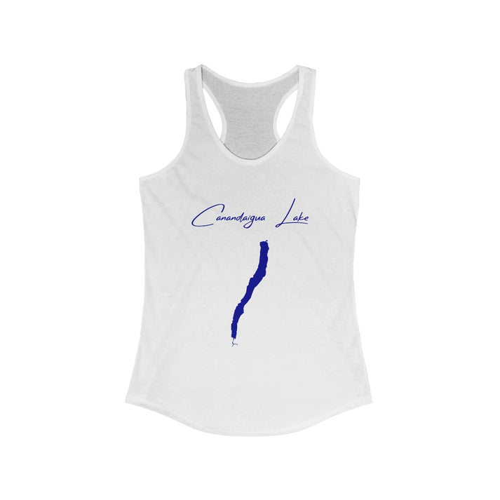 New  York  Canandaigua  Lake  Racerback-Tank  front  position  view  from  front  solid  white.webp