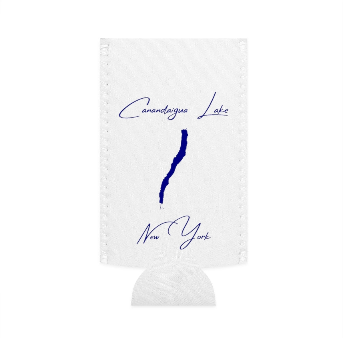 New  York  Canandaigua  Lake  Slim  Can  Koozie  front  position  view  from  flat-front  white.webp