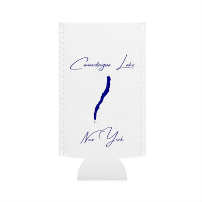New  York  Canandaigua  Lake  Slim  Can  Koozie  front  position  view  from  flat-front  white.webp