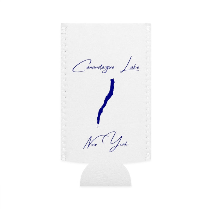 New  York  Canandaigua  Lake  Slim  Can  Koozie  front  position  view  from  flat-front  white.webp