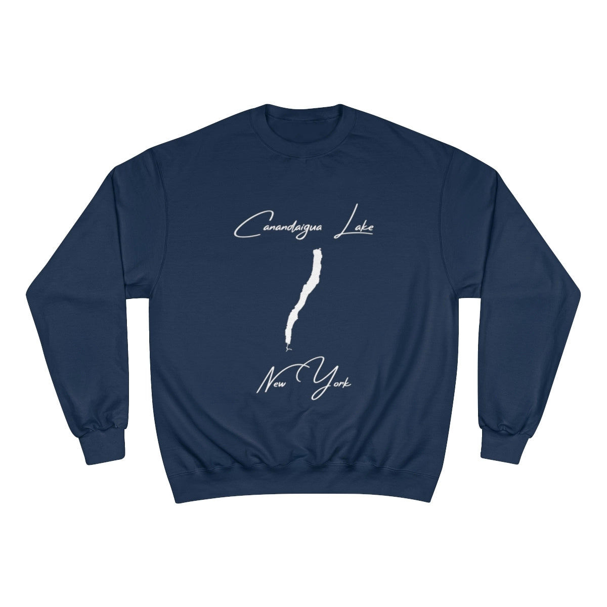 New  York  Canandaigua  Lake  Sweatshirt  front  position  view  from  front  navy.webp