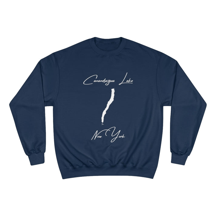 New  York  Canandaigua  Lake  Sweatshirt  front  position  view  from  front  navy.webp