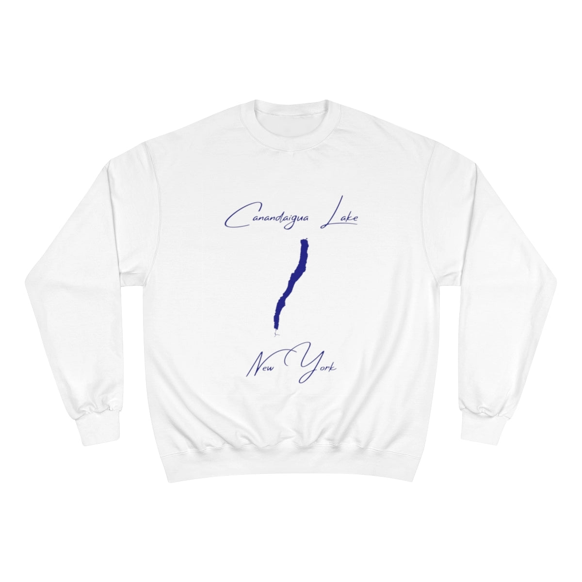 New  York  Canandaigua  Lake  Sweatshirt  front  position  view  from  front  white.webp