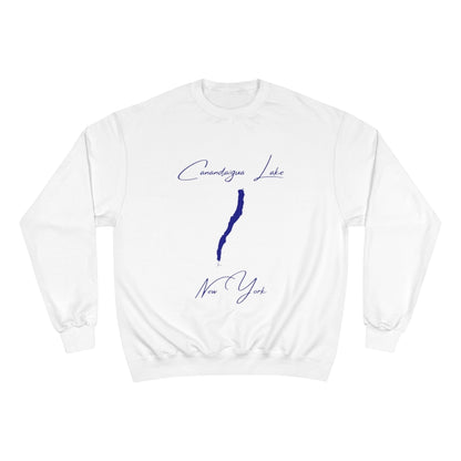 New  York  Canandaigua  Lake  Sweatshirt  front  position  view  from  front  white.webp