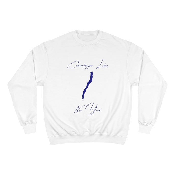 New  York  Canandaigua  Lake  Sweatshirt  front  position  view  from  front  white.webp