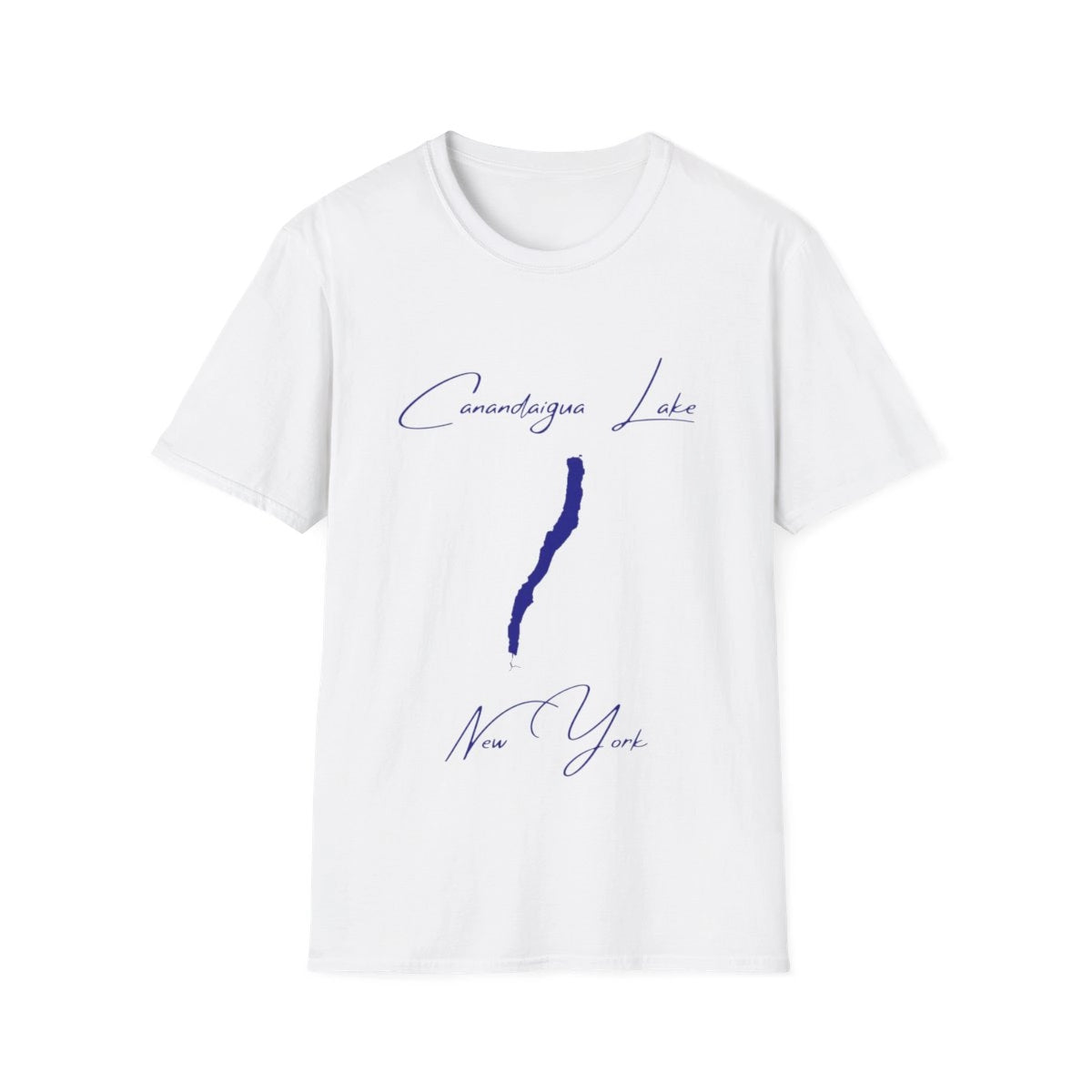New  York  Canandaigua  Lake  T-shirt  front  position  view  from  front  white.webp