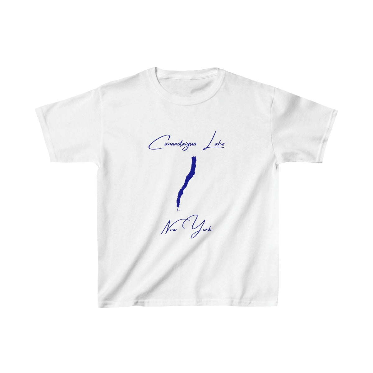 New  York  Canandaigua  Lake  Youth  T-shirt  front  position  view  from  front  white.webp