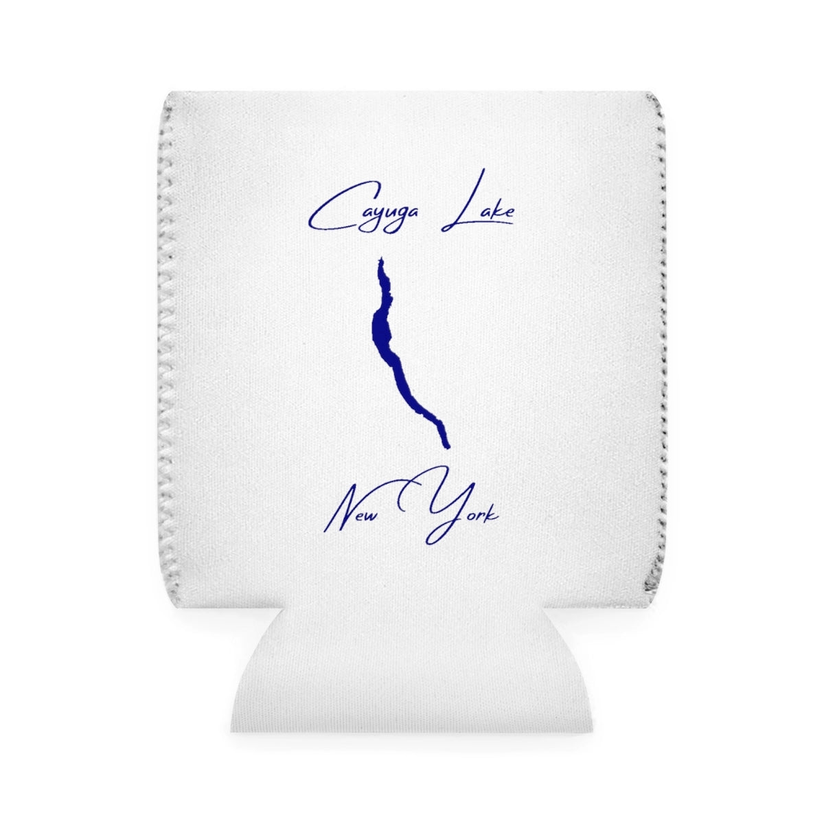New  York  Cayuga  Lake  Can  Koozie  front  position  view  from  front-1  white.webp