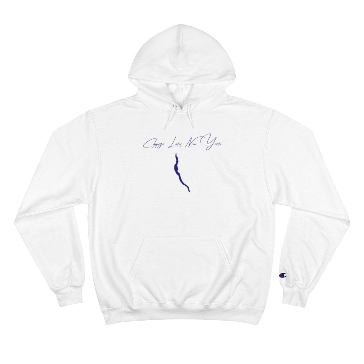 New  York  Cayuga  Lake  Hoodie  front  position  view  from  front  white.webp