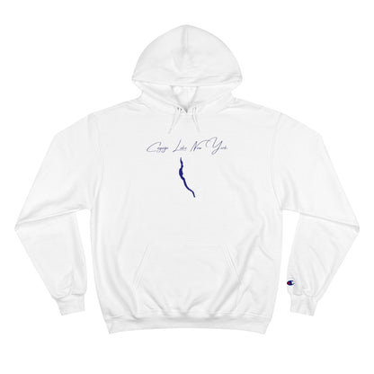 New  York  Cayuga  Lake  Hoodie  front  position  view  from  front  white.webp