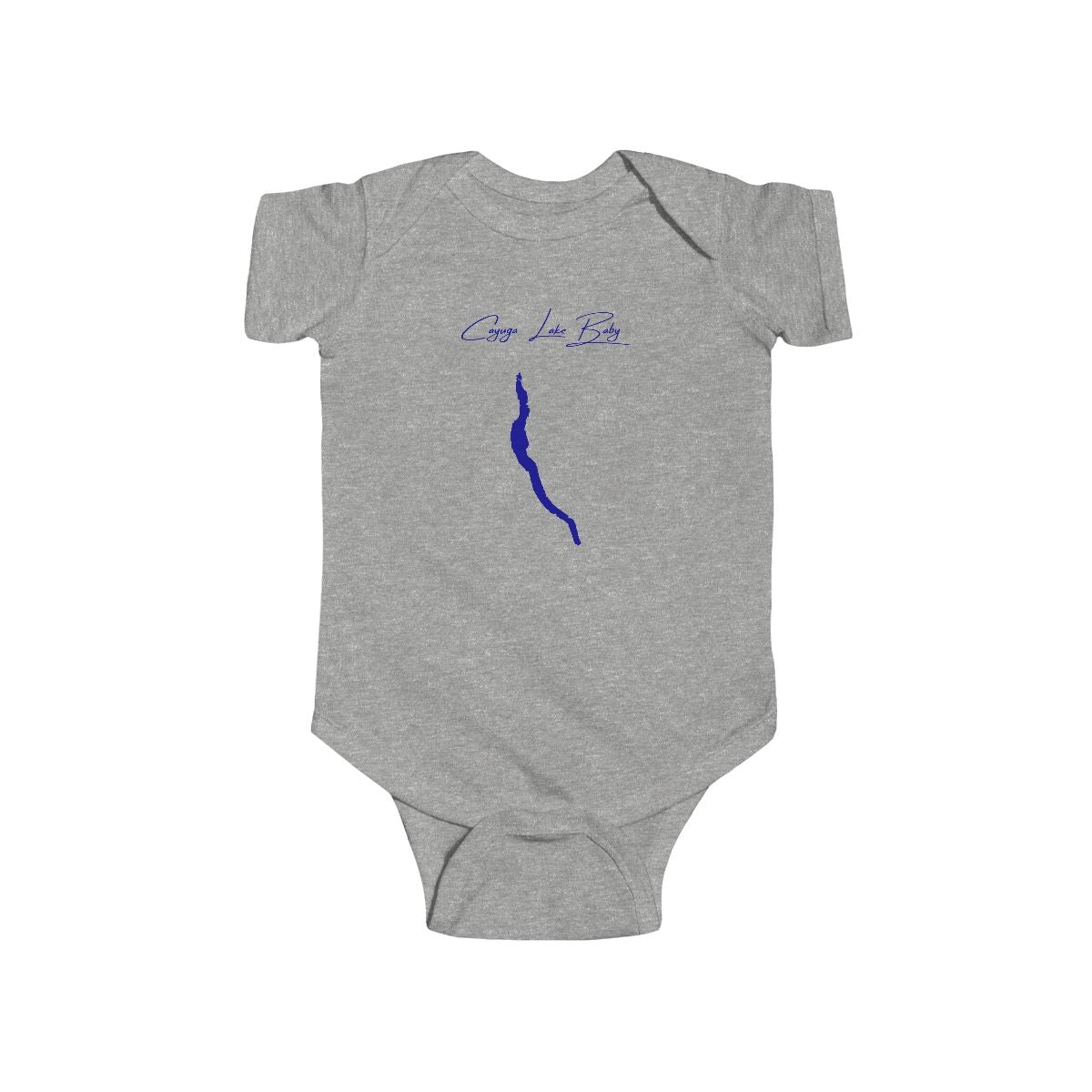 New  York  Cayuga  Lake  Onesie  front  position  view  from  front  heather.webp