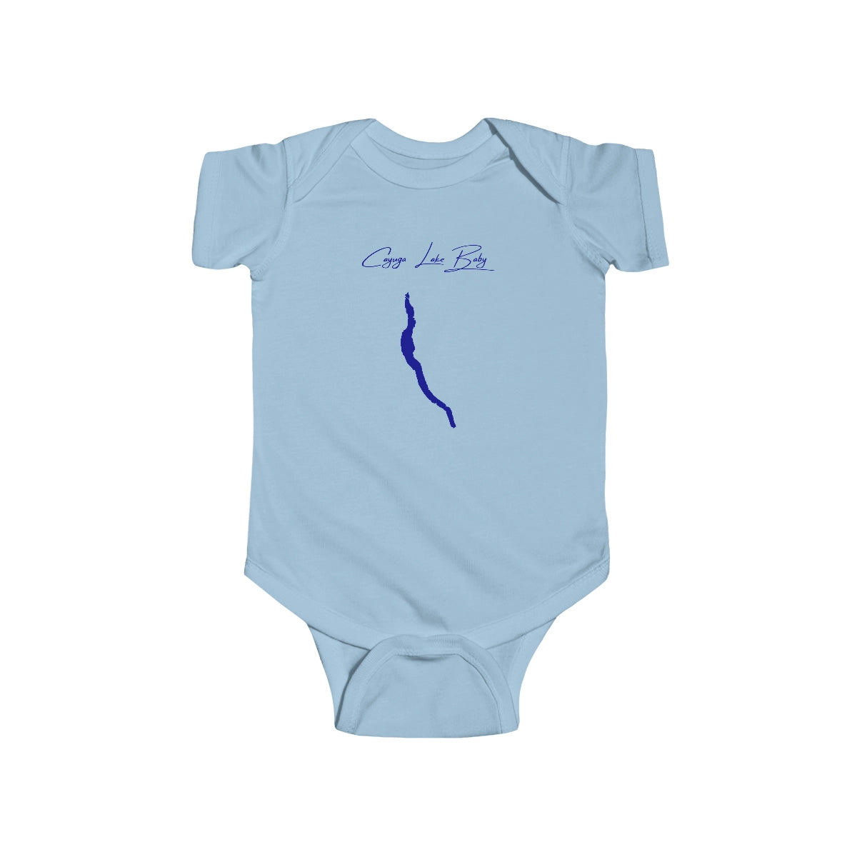 New  York  Cayuga  Lake  Onesie  front  position  view  from  front  light  blue.webp