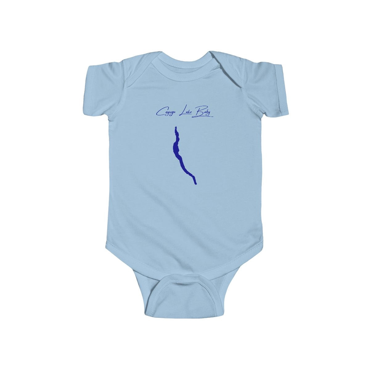 New  York  Cayuga  Lake  Onesie  front  position  view  from  front  light  blue.webp