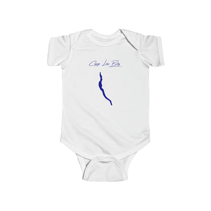 New  York  Cayuga  Lake  Onesie  front  position  view  from  front  white.webp