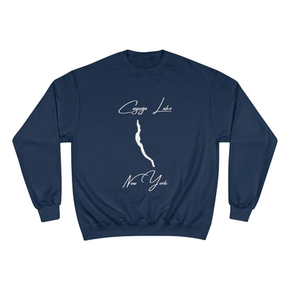 New  York  Cayuga  Lake  Sweatshirt  front  position  view  from  front  navy.webp