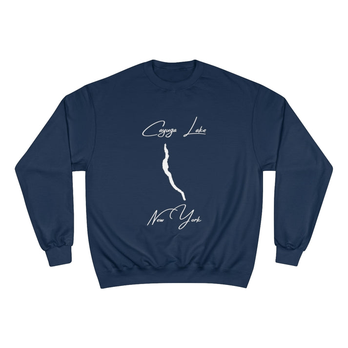 New  York  Cayuga  Lake  Sweatshirt  front  position  view  from  front  navy.webp