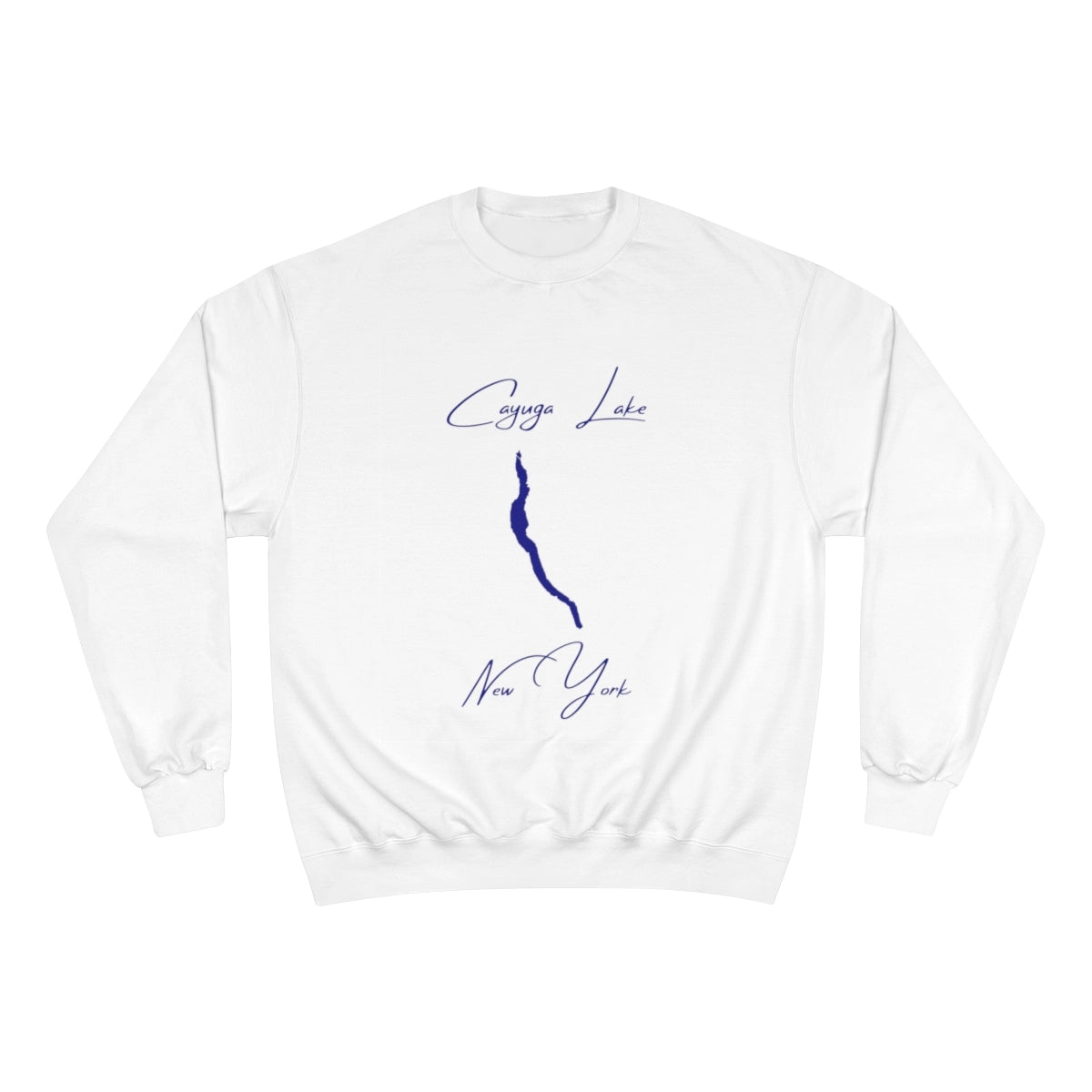 New  York  Cayuga  Lake  Sweatshirt  front  position  view  from  front  white.webp