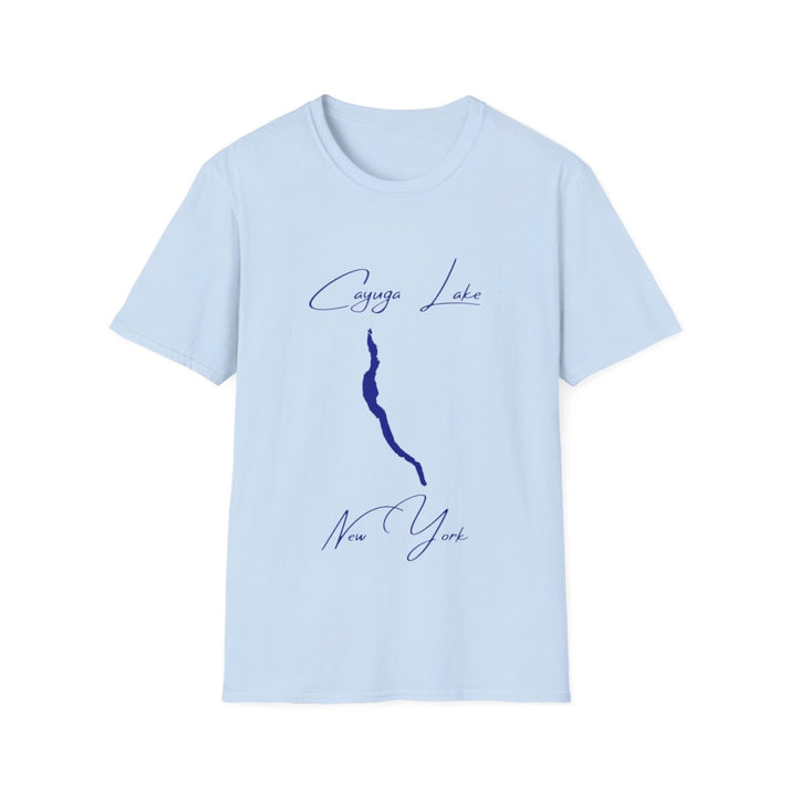 New  York  Cayuga  Lake  T-shirt  front  position  view  from  front  light  blue.webp