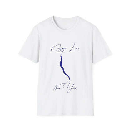 New  York  Cayuga  Lake  T-shirt  front  position  view  from  front  white.webp