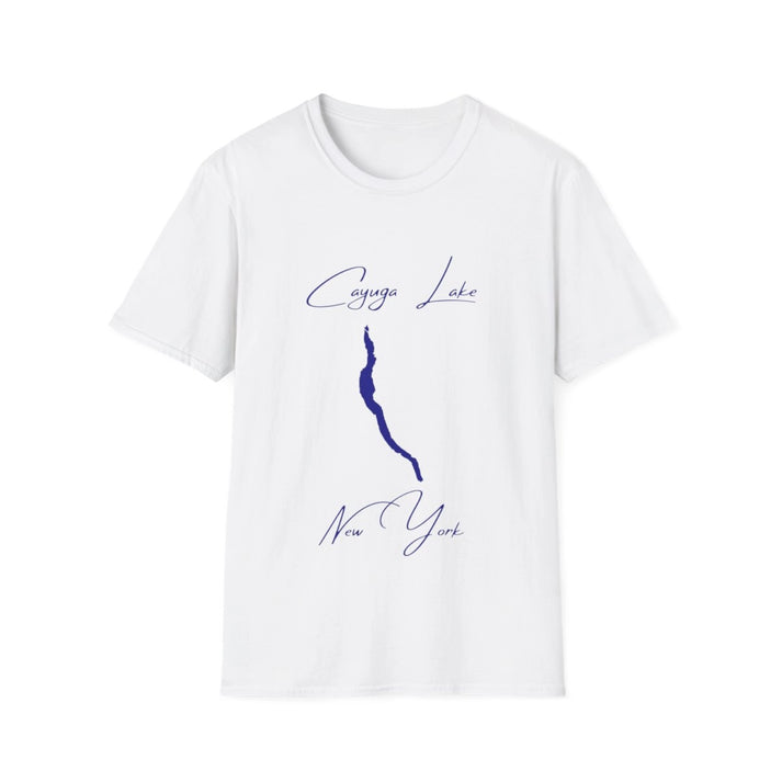 New  York  Cayuga  Lake  T-shirt  front  position  view  from  front  white.webp