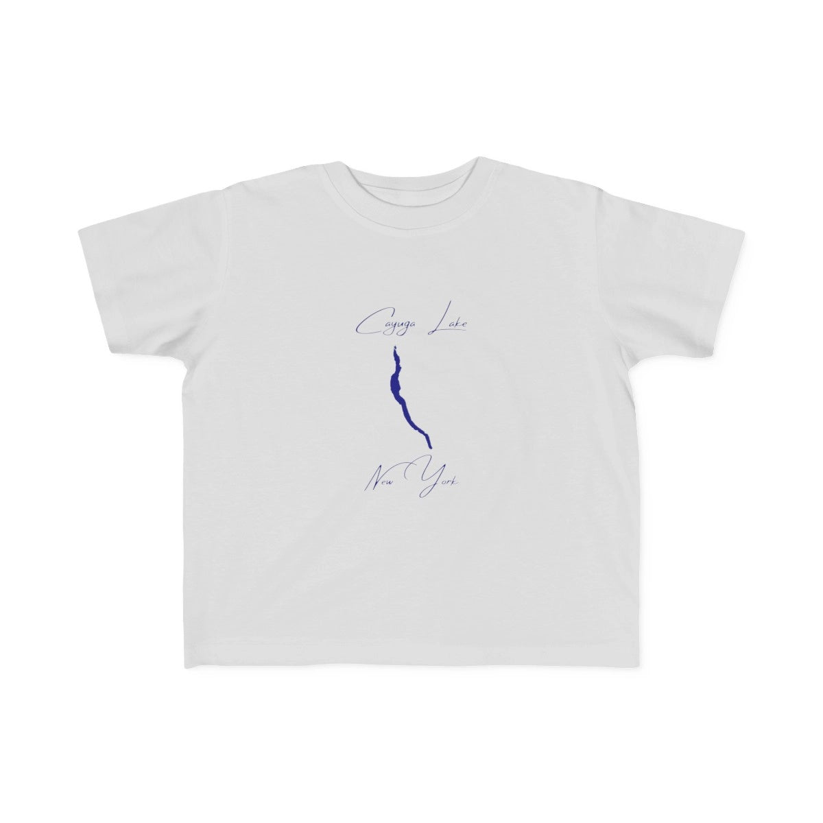 New  York  Cayuga  Lake  Toddler  T-shirt  front  position  view  from  front  silver.webp