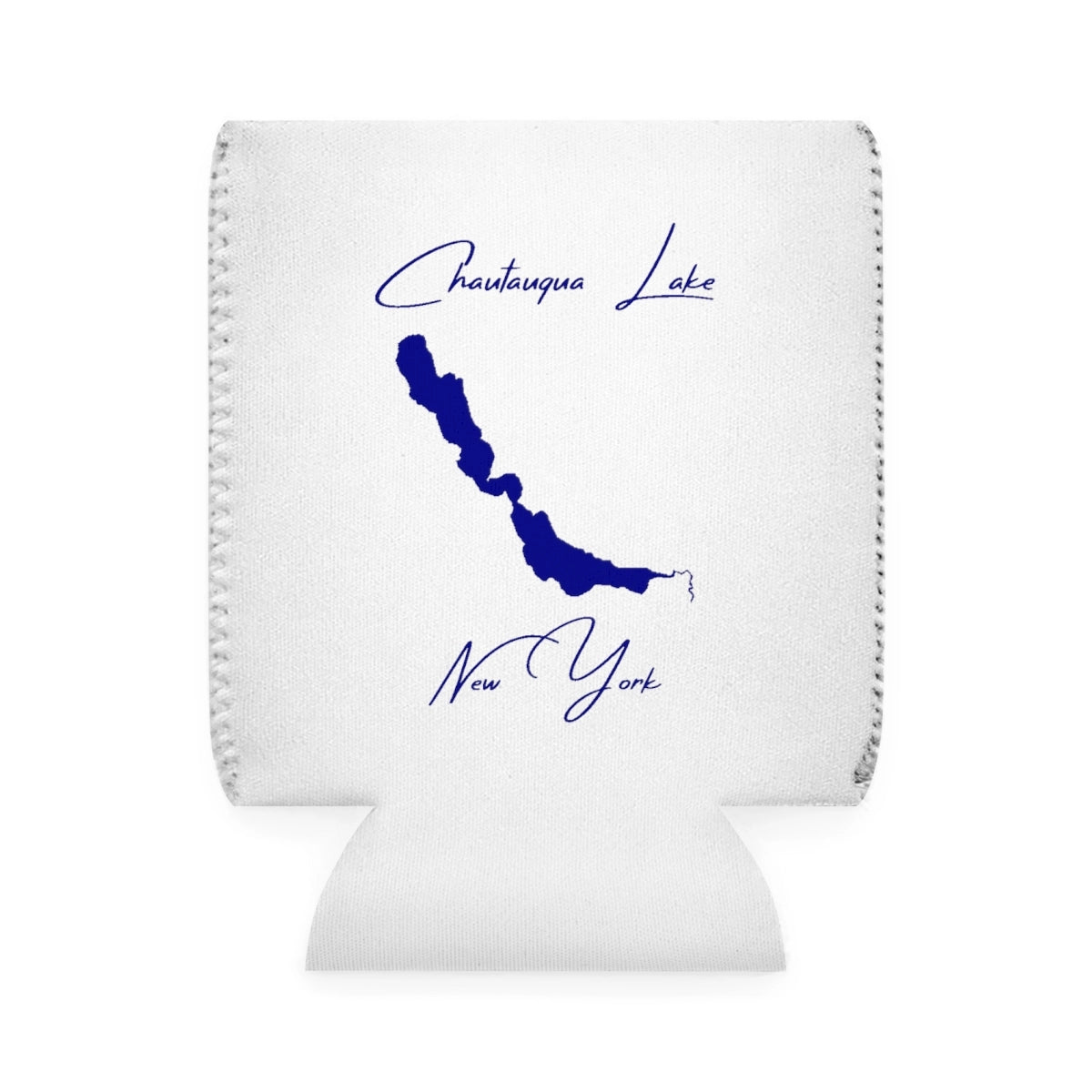 New  York  Chautauqua  Lake  Can  Koozie  front  position  view  from  front-1  white.webp