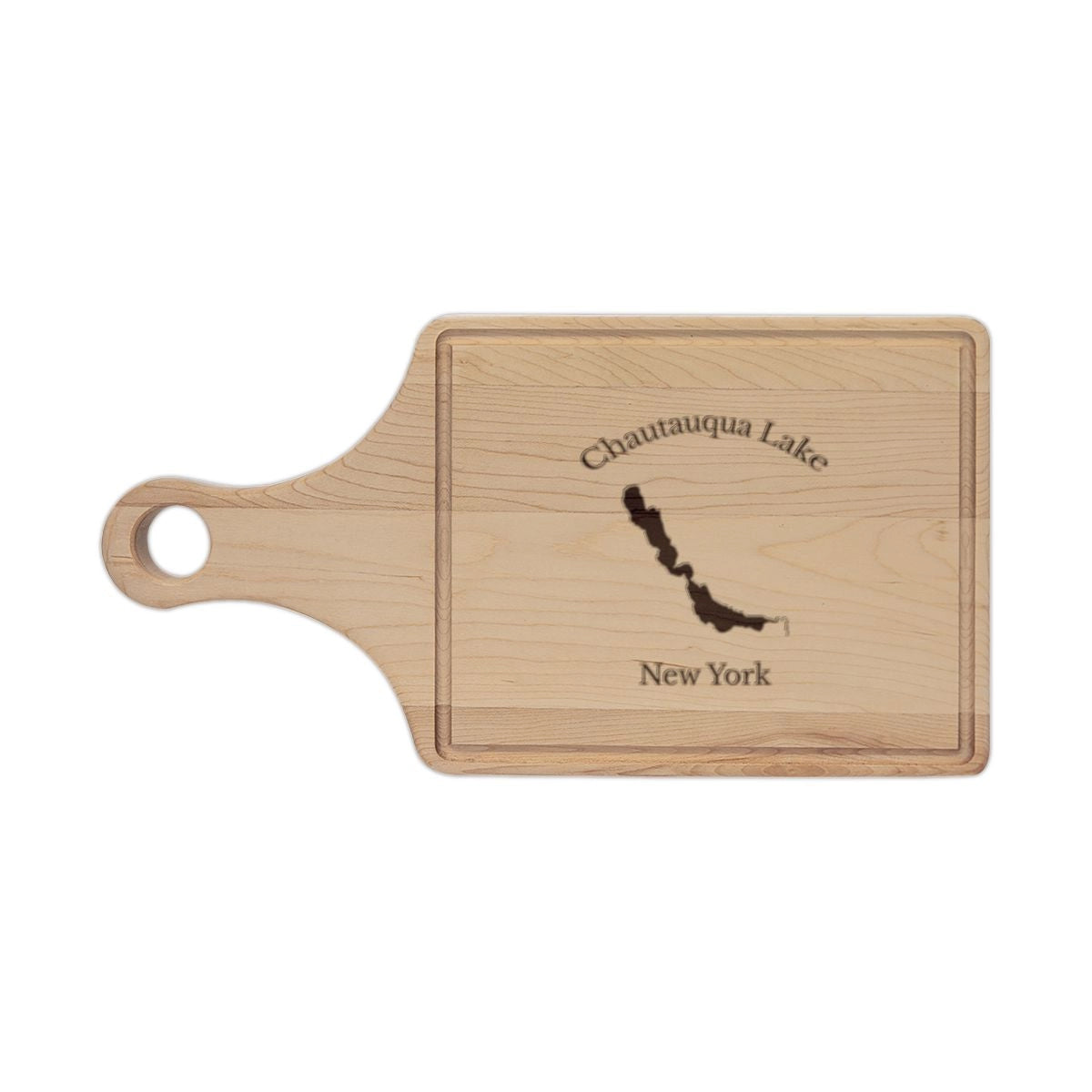 New  York  Chautauqua  Lake  Engraved  Cutting  Board  front  position  view  from  front  maple.webp