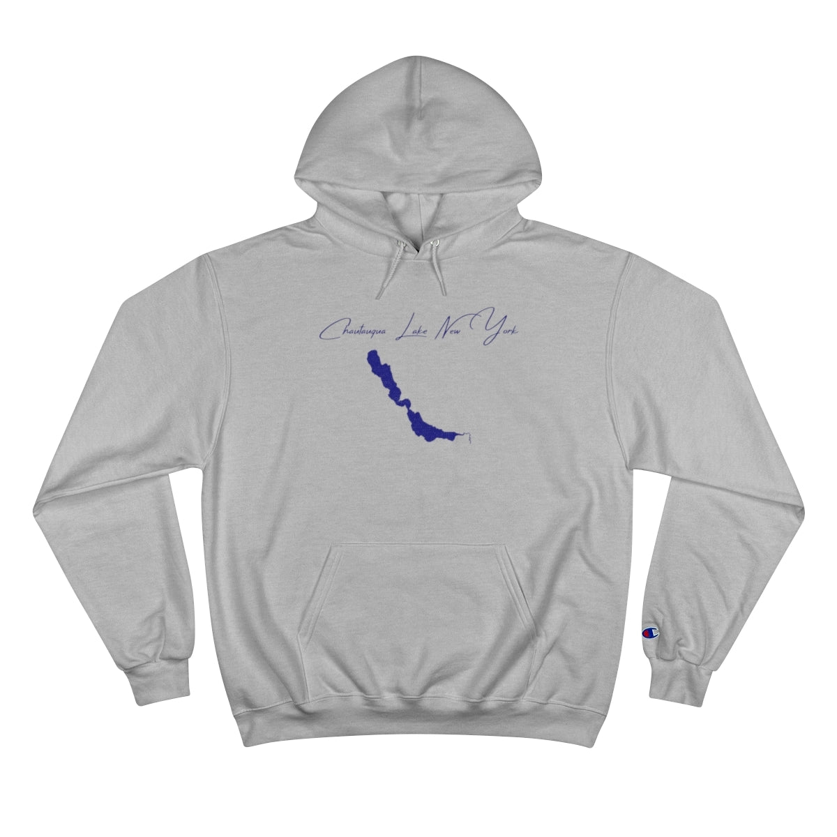 New  York  Chautauqua  Lake  Hoodie  front  position  view  from  front  light  steel.webp