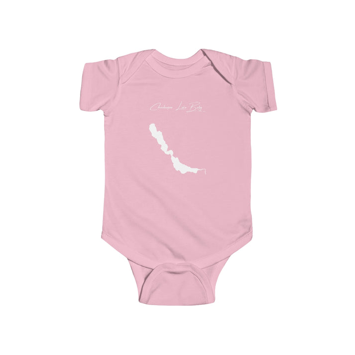 New  York  Chautauqua  Lake  Onesie  front  position  view  from  front  pink.webp