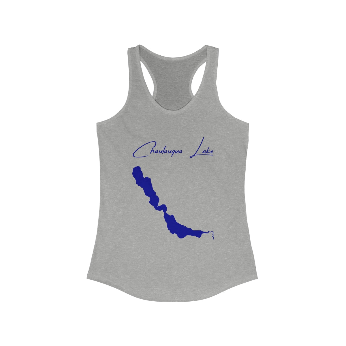 New  York  Chautauqua  Lake  Racerback-Tank  front  position  view  from  front  heather  grey.webp
