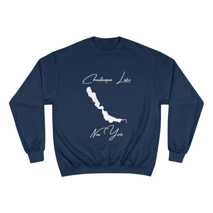 New  York  Chautauqua  Lake  Sweatshirt  front  position  view  from  front  navy.webp