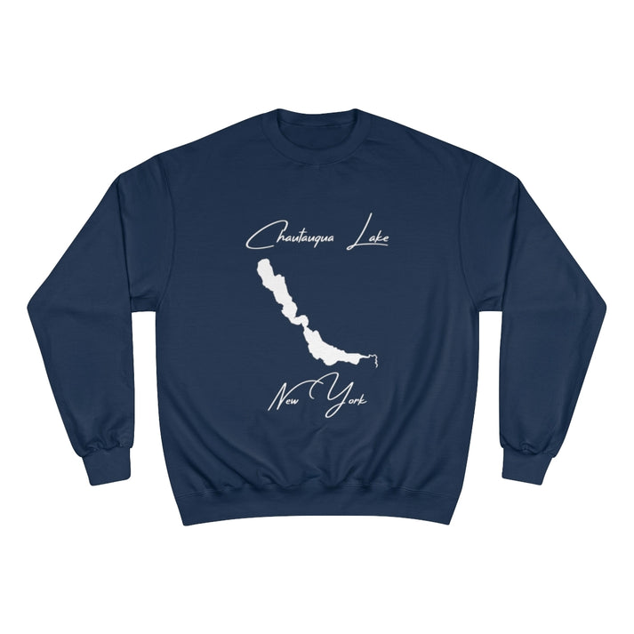 New  York  Chautauqua  Lake  Sweatshirt  front  position  view  from  front  navy.webp