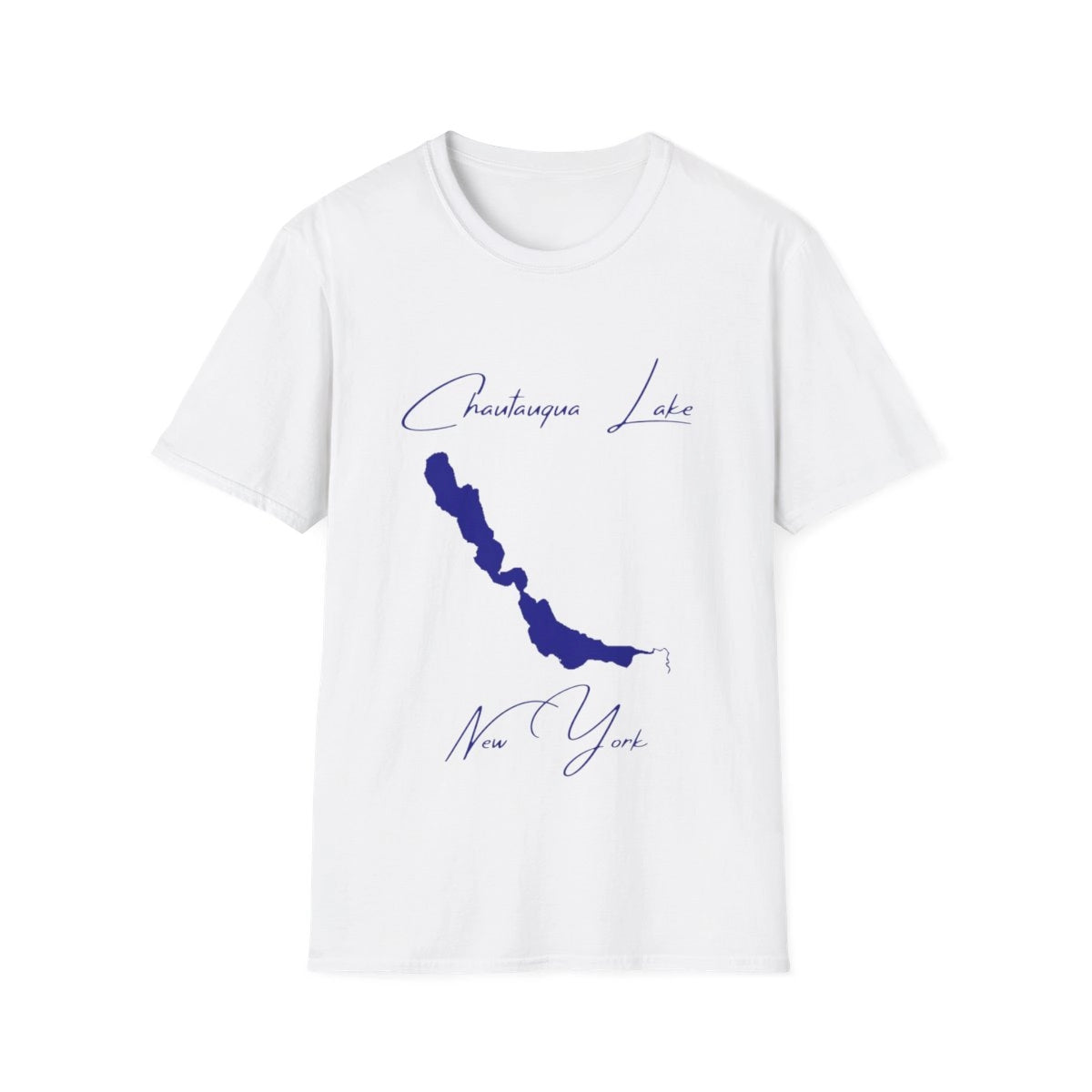 New  York  Chautauqua  Lake  T-shirt  front  position  view  from  front  white.webp