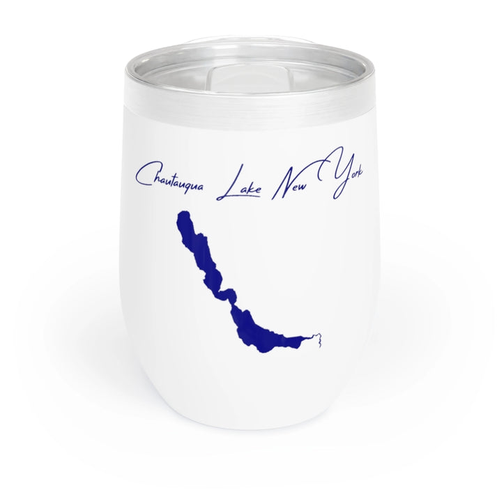New  York  Chautauqua  Lake  Wine  Tumbler  front  position  view  from  front  white.webp