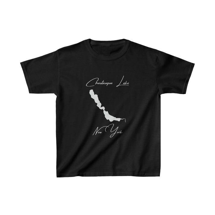 New  York  Chautauqua  Lake  Youth  T-shirt  front  position  view  from  front  black.webp