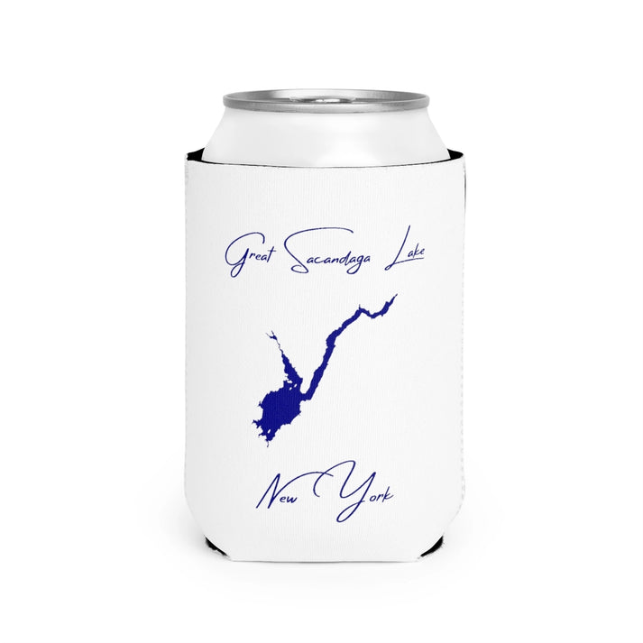 New  York  Great  Sacandaga  Lake  Can  Koozie  front  position  view  from  front-2  white.webp