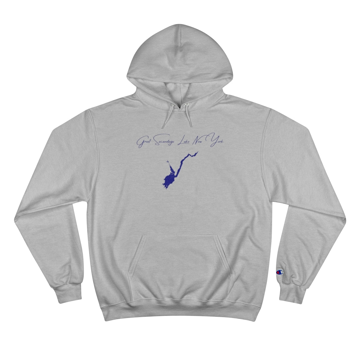 New  York  Great  Sacandaga  Lake  Hoodie  front  position  view  from  front  light  steel.webp
