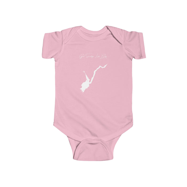New  York  Great  Sacandaga  Lake  Onesie  front  position  view  from  front  pink.webp