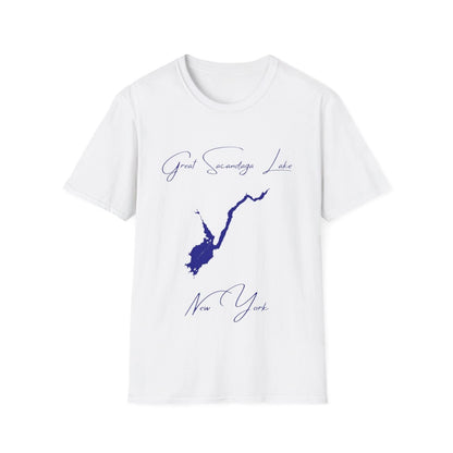 New  York  Great  Sacandaga  Lake  T-shirt  front  position  view  from  front  white.webp