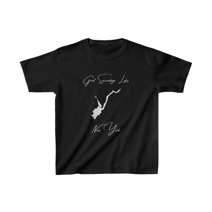 New  York  Great  Sacandaga  Lake  Youth  T-shirt  front  position  view  from  front  black.webp
