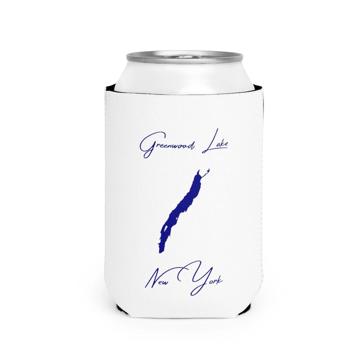 New  York  Greenwood  Lake  Can  Koozie  front  position  view  from  front-2  white.webp