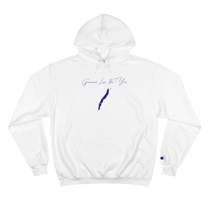 New  York  Greenwood  Lake  Hoodie  front  position  view  from  front  white.webp