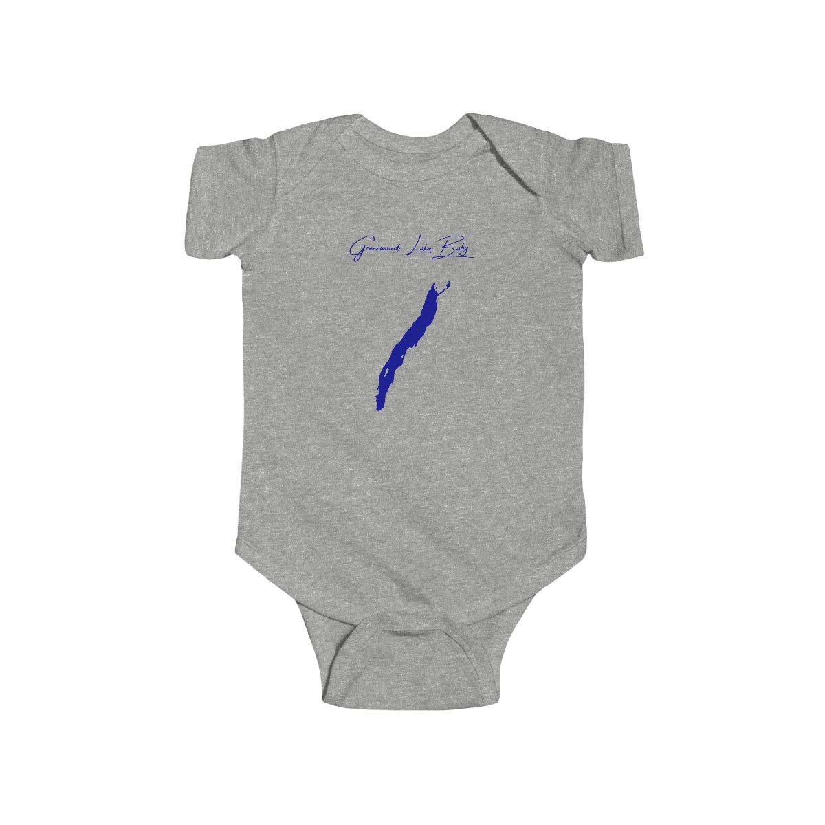 New  York  Greenwood  Lake  Onesie  front  position  view  from  front  heather.webp