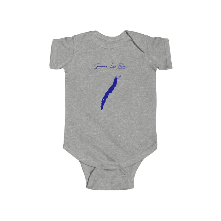 New  York  Greenwood  Lake  Onesie  front  position  view  from  front  heather.webp