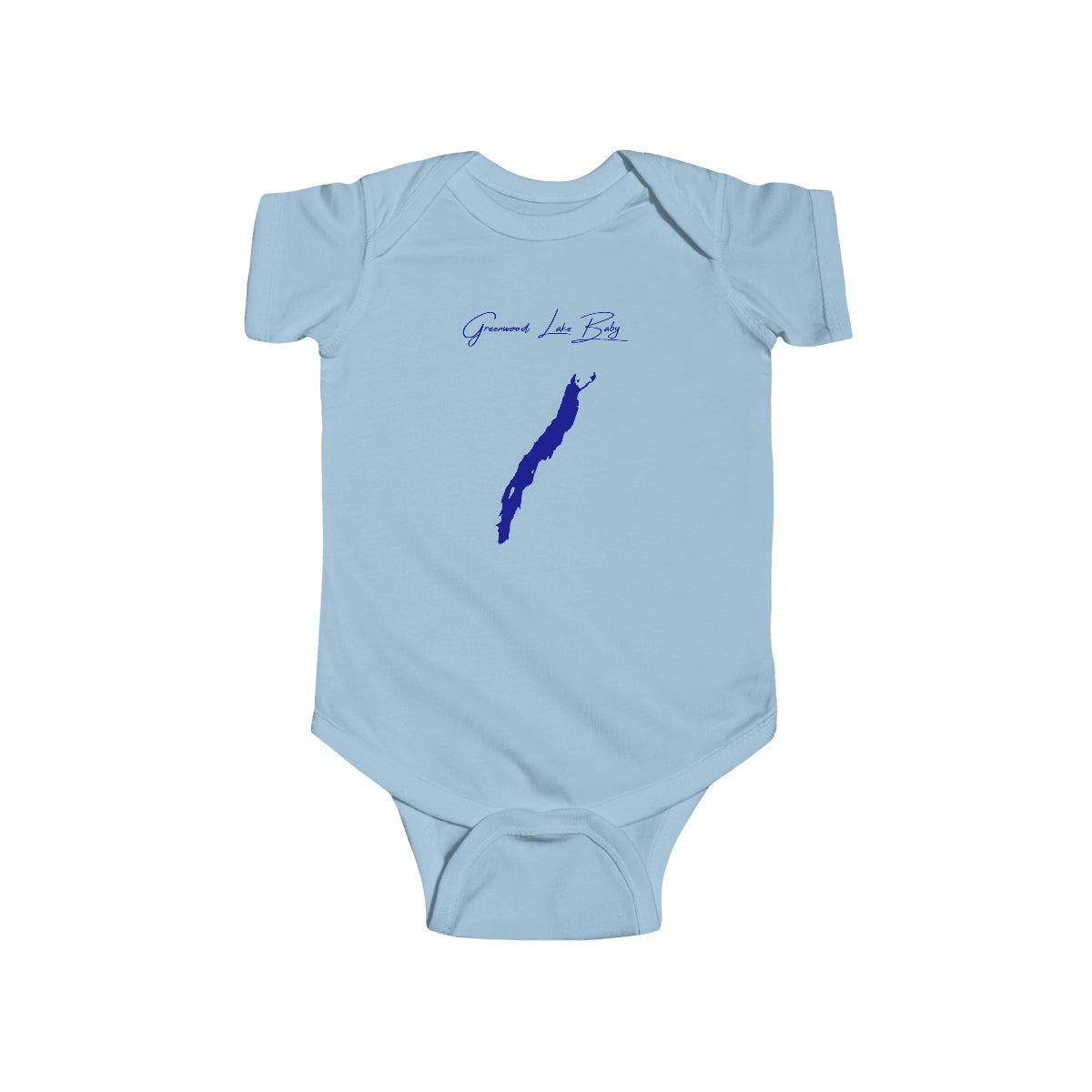 New  York  Greenwood  Lake  Onesie  front  position  view  from  front  light  blue.webp