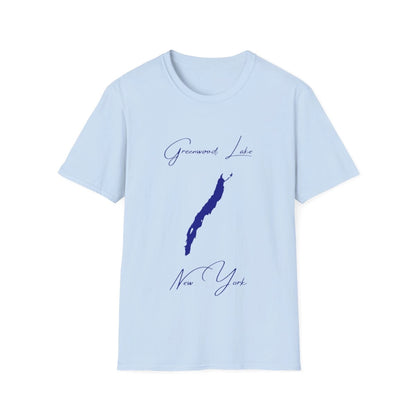New  York  Greenwood  Lake  T-shirt  front  position  view  from  front  light  blue.webp