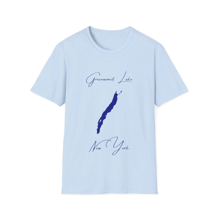 New  York  Greenwood  Lake  T-shirt  front  position  view  from  front  light  blue.webp