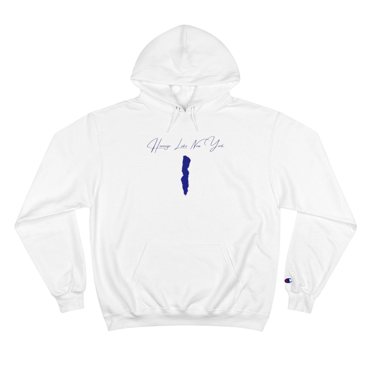 New  York  Honeoye  Lake  Hoodie  front  position  view  from  front  white.webp