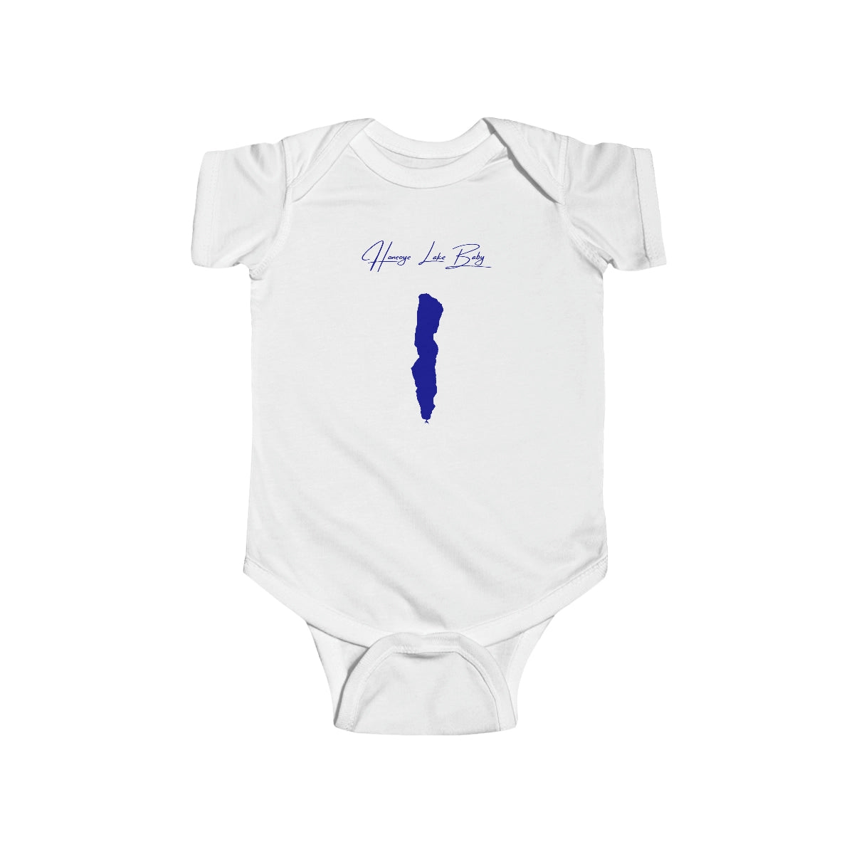 New  York  Honeoye  Lake  Onesie  front  position  view  from  front  white.webp